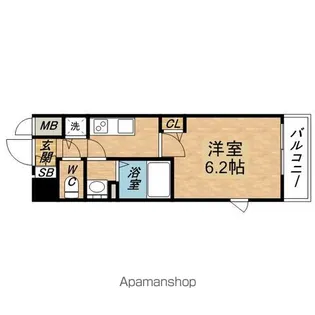 ララプレイスザ・大阪リヴァージュ【3階】の間取り