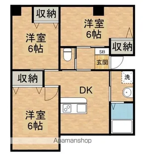 山一宮城ステーツ【1階】の間取り