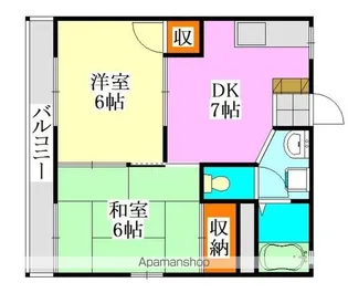 タウンコート七林【2階】の間取り