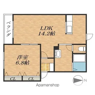 ピュアドルチェ【2階】の間取り
