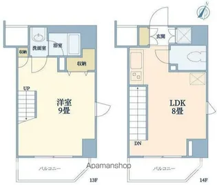 リファイズ小岩【14階】の間取り