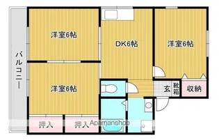 セジュール伊敷台【B202.号室】の間取り