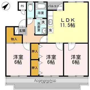 プレジデントタカヤ5【105号室】の間取り