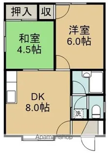 ハイツ榎本【2階】の間取り