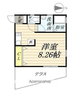 ラフォーレゆめが丘 B棟【B棟103号室】の間取り