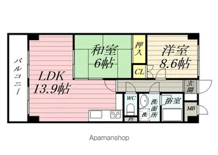 ヒルサイドクラタ【2階】の間取り