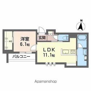 クオリスタ神宮参道【202号室】の間取り