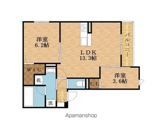 スペチアーレ太子橋【3階】の間取り