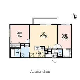 GRANDZABO HONCHO【201号室】の間取り