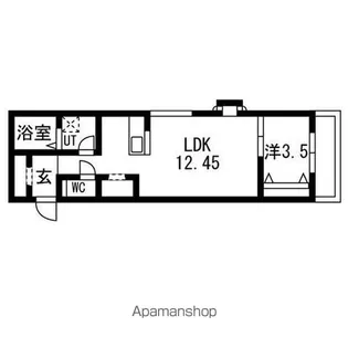 ティンガーラ須ヶ口 WEST【103号室】の間取り