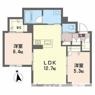ベレオ昭和 B棟【1階】の間取り