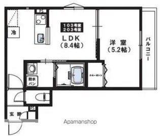 MAISON CALME【2階】の間取り