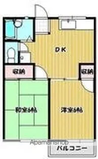 サンハイツ八幡【1階】の間取り