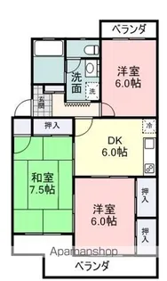 サンライズシティ【308号室】の間取り