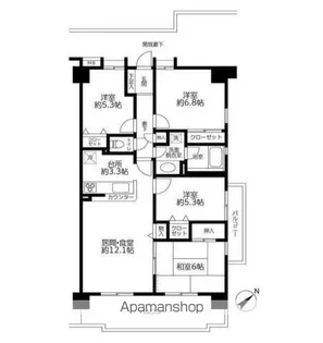 エステスクエア我孫子Ⅱ【807号室】の間取り
