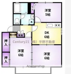 コモンシティー高良内【1階】の間取り