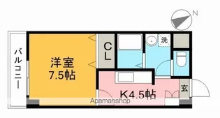 スカイブルー潮江【503号室】の間取り