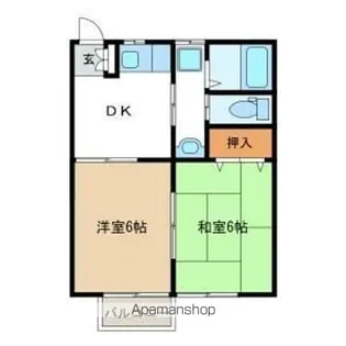 コート・グランドールC【202号室】の間取り