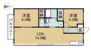 プレジールサクラⅠ【103号室】の間取り