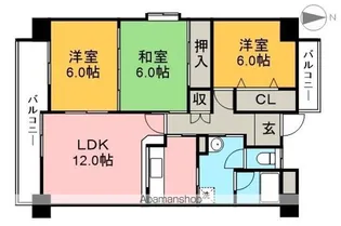 エレガンテ大川筋【3階】の間取り
