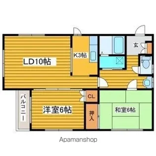 イースト北30条【202号室】の間取り