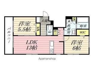 神奈川県横浜市神奈川区西神奈川3丁目【マンション】の間取り