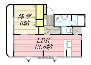 カクサン可美タウンB【105号室】の間取り