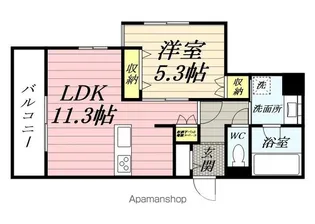 神奈川県横浜市神奈川区西神奈川3丁目【マンション】の間取り