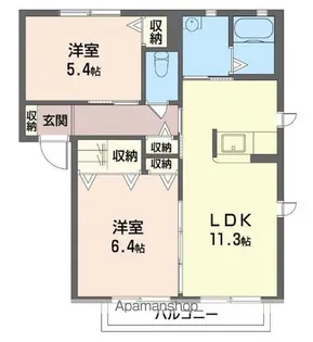 ランウェイA【1階】の間取り