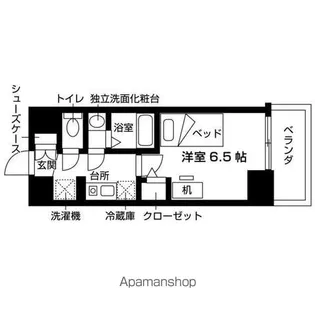エスリードカレッジゲート南草津【216号室】の間取り