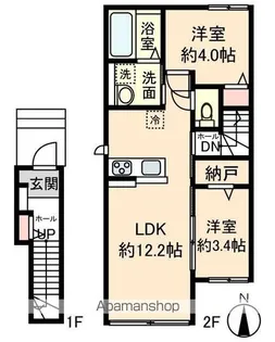 ミルキーウェイⅡ【2階】の間取り