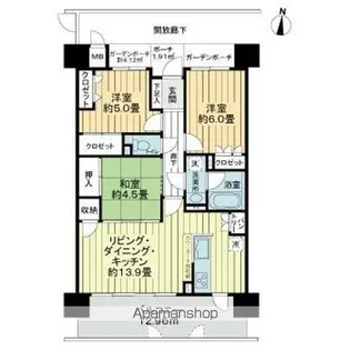 アルファステイツ宮西【3階】の間取り