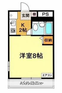 コーポ山の田東【203号室】の間取り