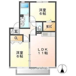 アザレア【2階】の間取り