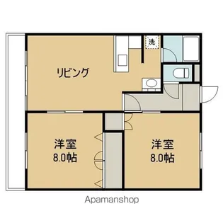 スリーエイトSY【102号室】の間取り