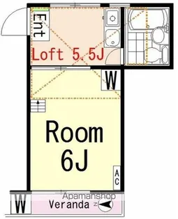 メゾンデスポワール【203号室】の間取り