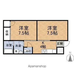 フォーリーフ【102号室】の間取り