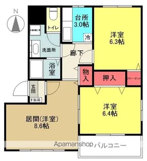 ヒーローマンション明【101号室】の間取り
