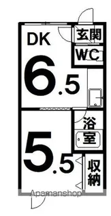 コーポミヤサカ【1階】の間取り