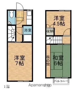 コーポ南山田E【3号室】の間取り