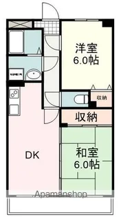 マイシティオグロ【110号室】の間取り