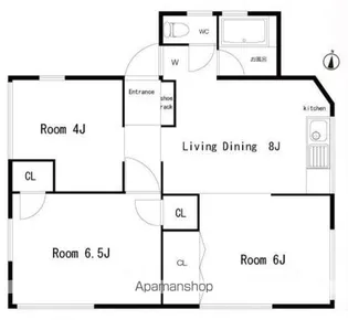 第二岡村荘【101号室】の間取り