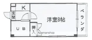 ロイヤルコーポ有本A棟【2H号室】の間取り