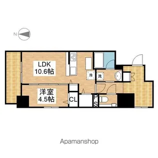 ルフレイユ 泉 久屋大通公園【8階】の間取り