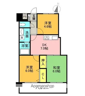 ダイアパレス丸亀【510号室】の間取り