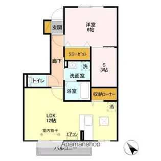 サントビーサウスヒル A【1階】の間取り