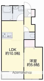 アルファ・今保【1階】の間取り