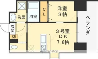 ビガーポリス591同心二丁目Ⅴ【9階】の間取り