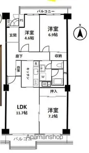 サンライトパストラル弐番街D棟【9階】の間取り