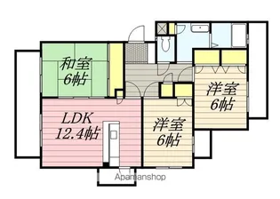 ルミエール合川【4階】の間取り